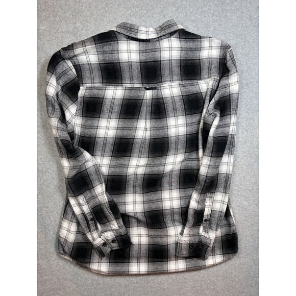Woolrich Men’s Button‎ Up Shirt Buffalo Plaid White Black Size Medium - Picture 10 of 11
